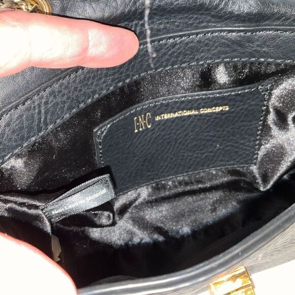 INC Marlin Chain Strap Shoulder Bag. Snakeskin and beaded detail. - Picture 9 of 11